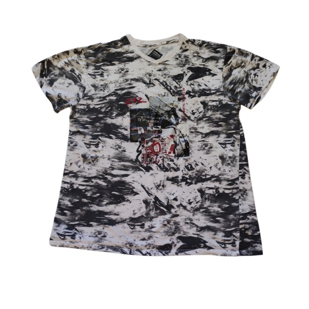 Original Gravity T Shirt Man's Large Graphic Skateboard School Streerwear V Neck